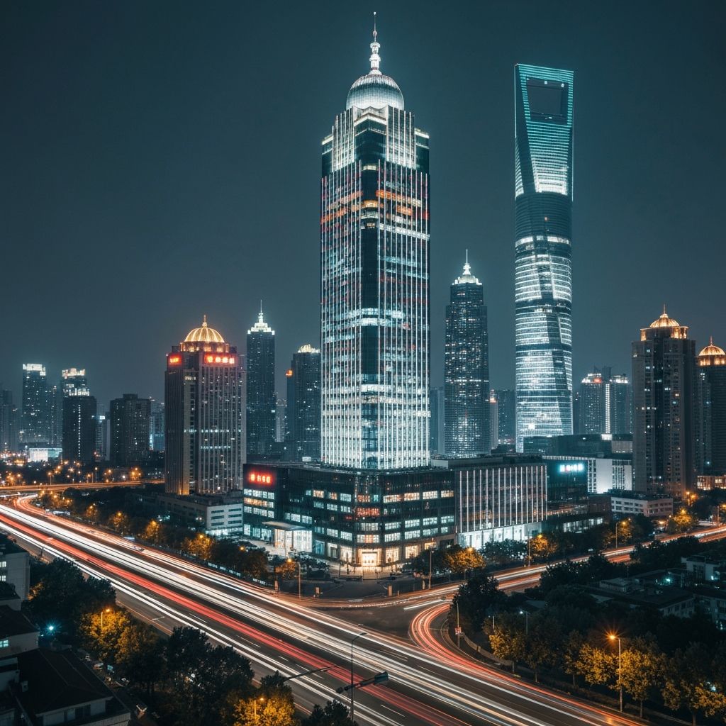 Futuristic Shanghai-style building